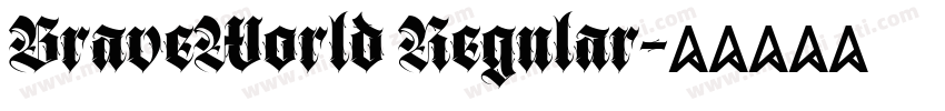 BraveWorld Regular字体转换